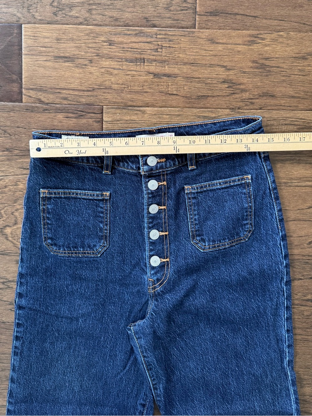 EUC Levis Ribcage Straight Patch Pocket Women's Jeans Size 30 Dark Wash - Picture 4 of 11